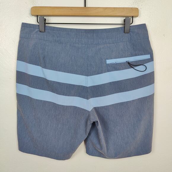 Fair Harbor Boardshorts Mens 30 Blue Stripes‎ Beach Swim Hybrid Trunks Huckberry - Picture 5 of 8